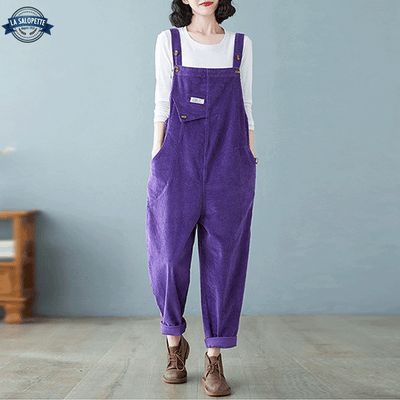 Salopette Velours Prune