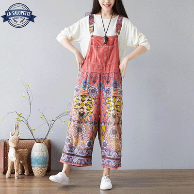 Salopette à Motifs Vintage