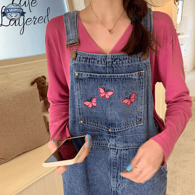 Salopette Broderie Papillon