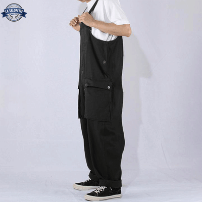 Peto de Trabajo<br> Pantalones de Hombre Negros