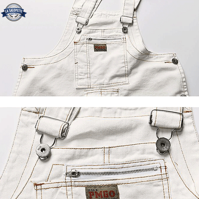 Salopette Jean Blanc Mâle