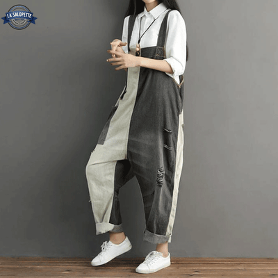 Salopette Noire et Blanche