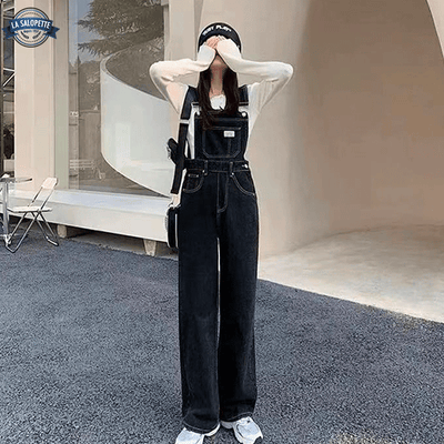 Salopette Pantalon Femme Noir Foncé