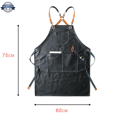 Delantal de Cocina de Cuero Negro