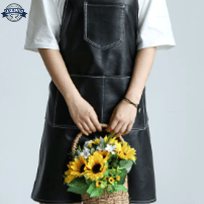 Tablier Cuir Polyuréthane Noir