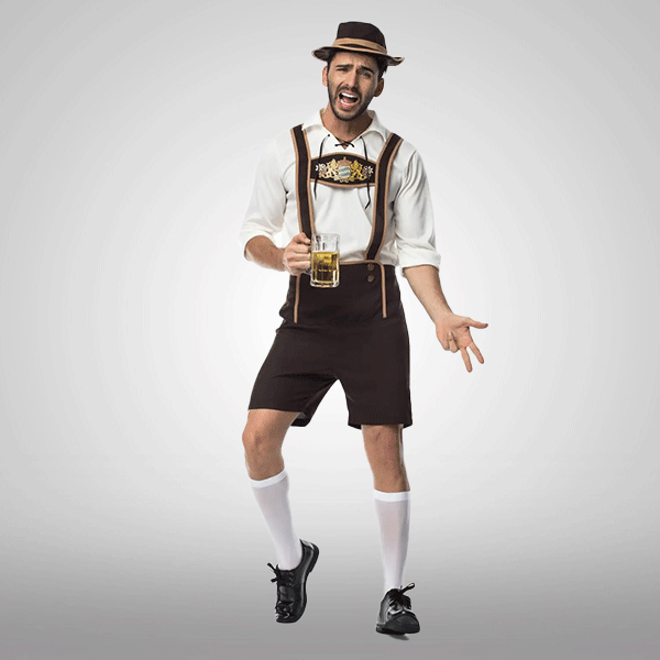 Pantalones de Cuero Tradicionales Del Oktoberfest