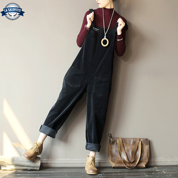 Peto Vintage Negro Pana Canelada