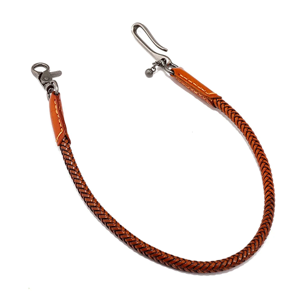 Cadena de cuero castaño