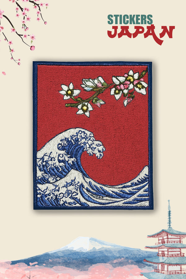 Parche Termoadhesivo Ola Japonesa