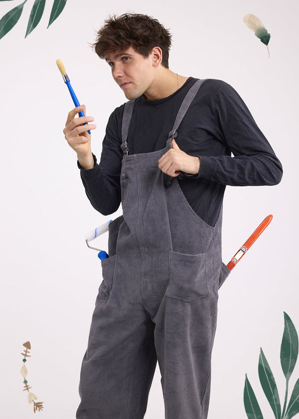 Peto de Pana Gris Hombre Argile