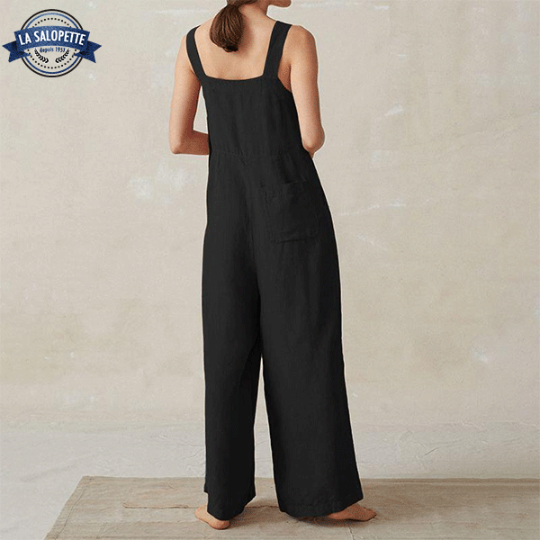 Vestido de Peto Pantalones Anchos Negros