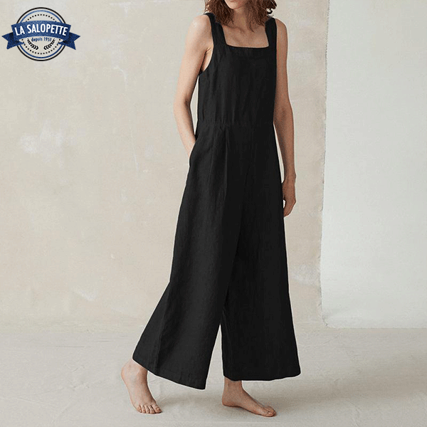 Vestido de Peto Pantalones Anchos Negros