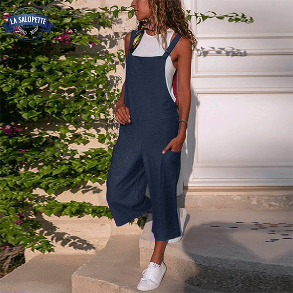 Peto de lino Azul Liso