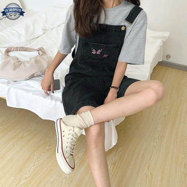 Peto Corto Estampado Cute Negro