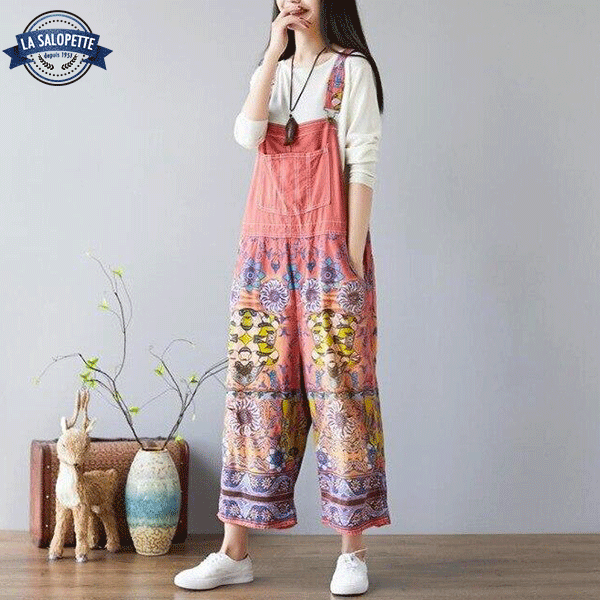 Vestido de Peto Vintage Estampado