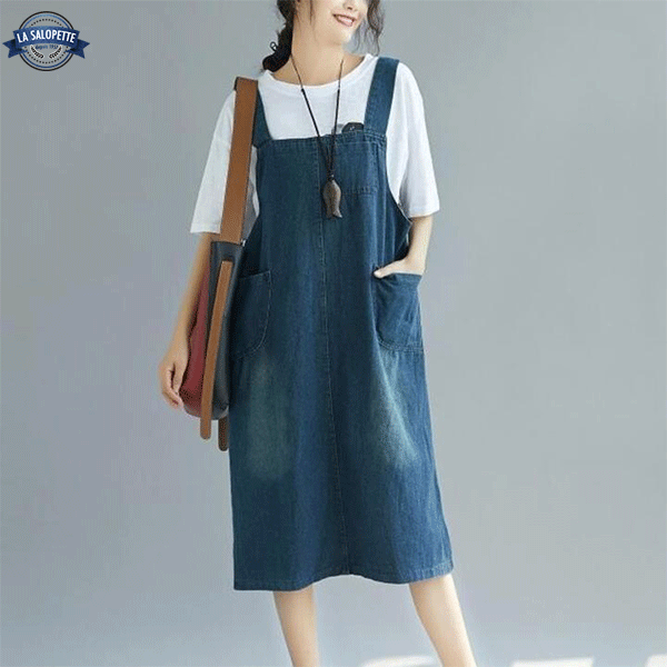 Vestido de Peto Pato Azul