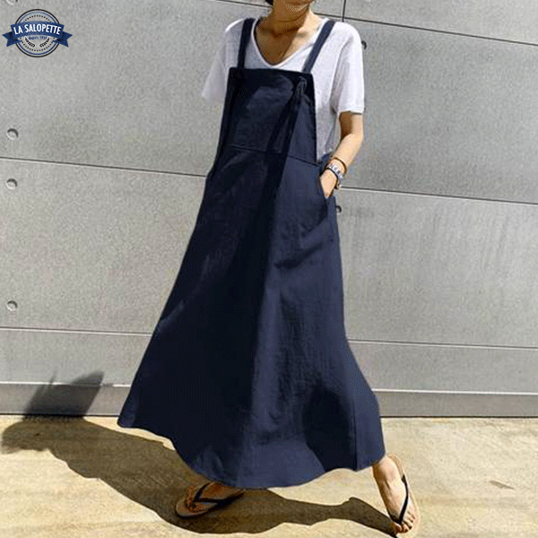 Vestido de Peto Aia Azul Marino
