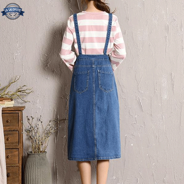 Vestido de Peto Vintage-Chic
