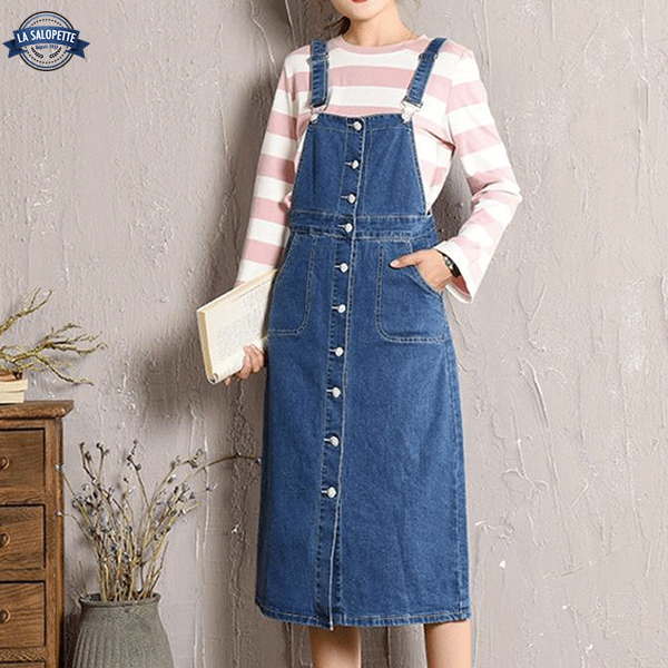 Vestido de Peto Vintage-Chic
