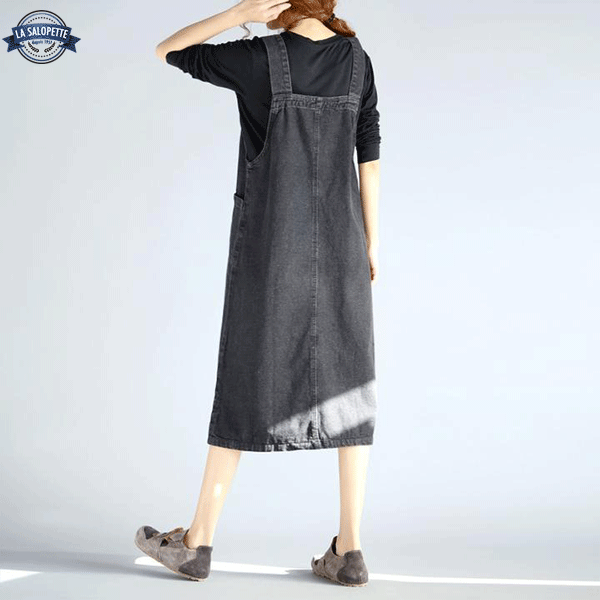 Vestido de Peto Vaqueros Urbanos Negros