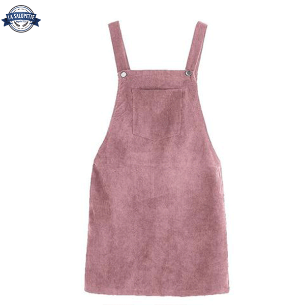 Vestido de Peto Terciopelo Rosa Caramelo
