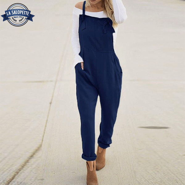 Peto vintage Mujer Hippie Azul Marino
