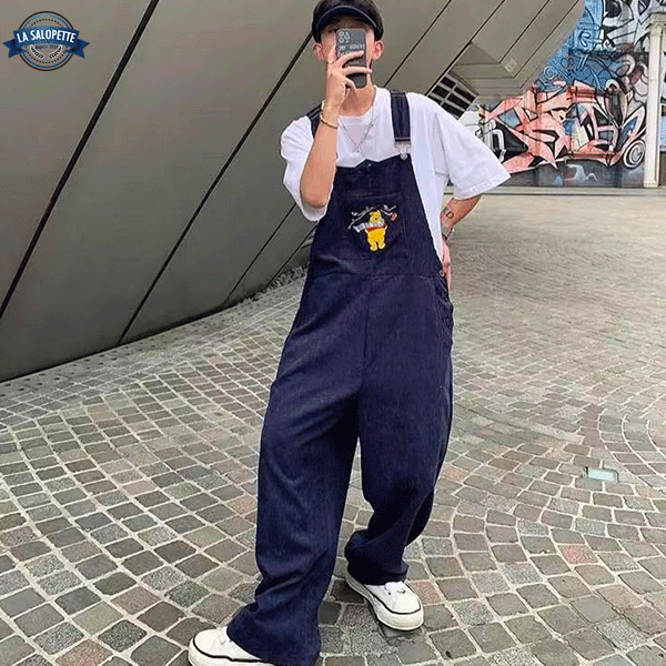 Peto de Terciopelo Winnie Pooh Azul