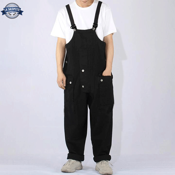 Peto de Trabajo Pantalones de Hombre Negros