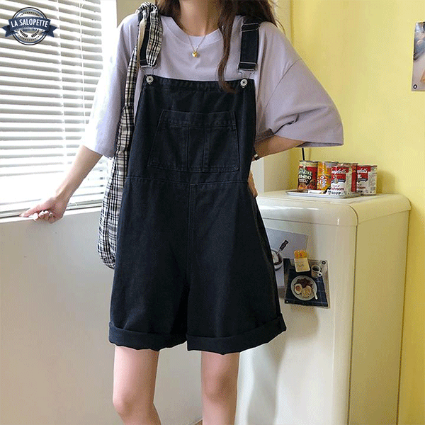 Peto Corto Mujer en Jeans de Rejilla