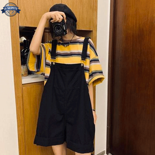 Peto Corto Mujer Vintage Negro