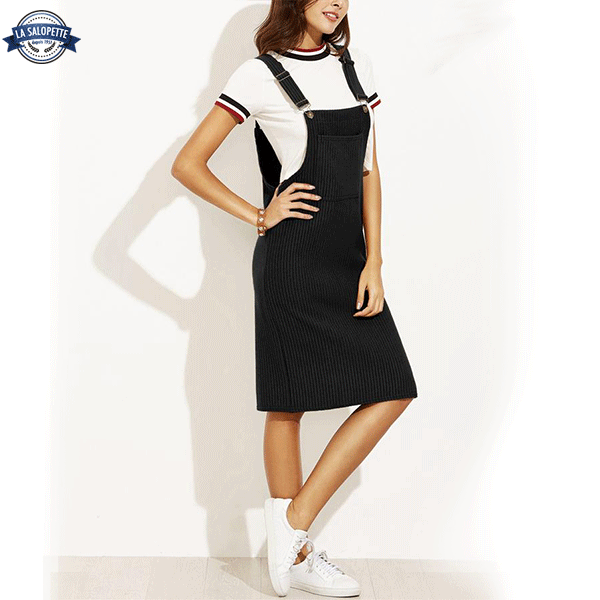 Peto Vintage Falda Elástica Negra
