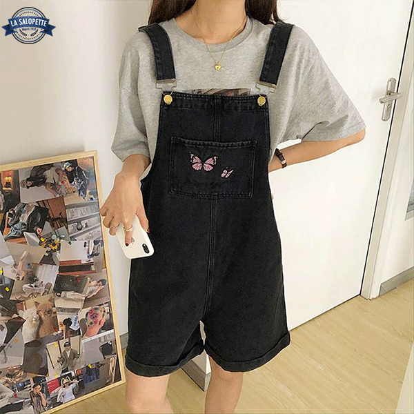 Peto Corto Estampado Cute Negro