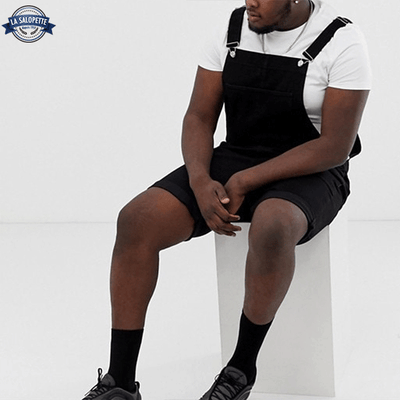 Salopette Short Denim Noir