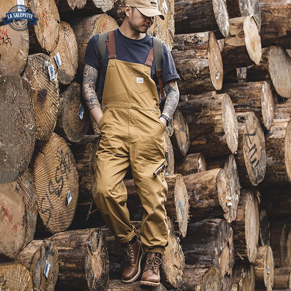 Peto de Trabajo de Pana Marrón