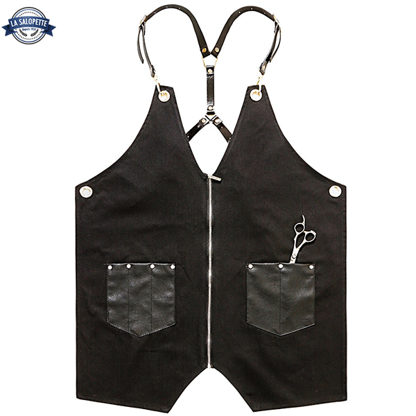 Delantal de Cocina de Lino Negro