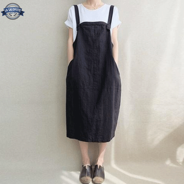 Vestido de Peto Delantal Luna Negra